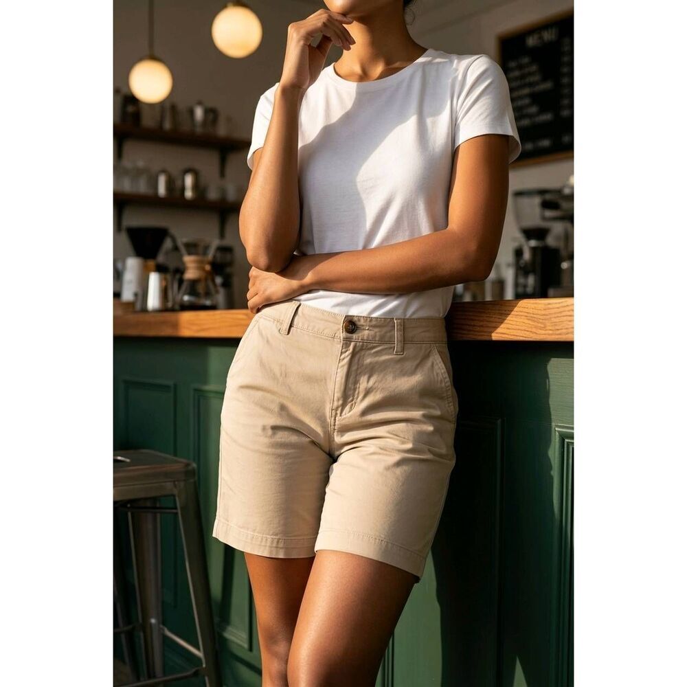 💜Old Navy Tan Bermuda Shorts Size 4